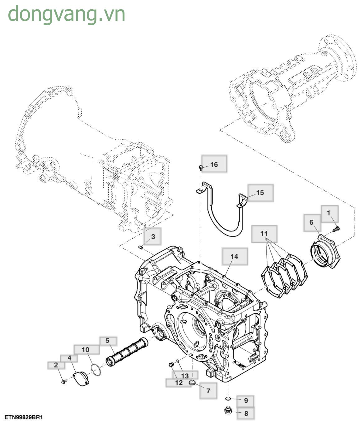 Differential Housing, Dual Clutch, Dual PTO - ST767606